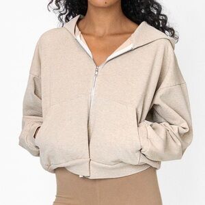 Los Angeles Apparel Heavy Fleece Cropped Hoodie